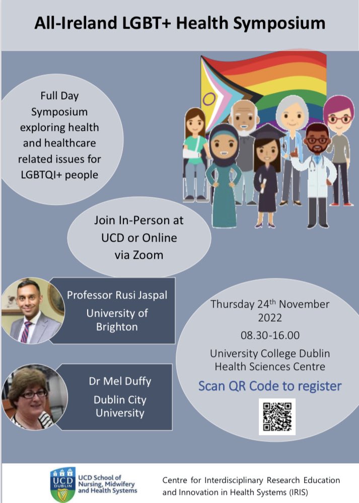 Registration is now open for the All-Ireland LGBT+ Health Symposium being hosted at UCD on 24th of November 🎉 Places are very limited so please only register for in-person attendance if you can commit to attending for the full event eventbrite.ie/e/445664473437