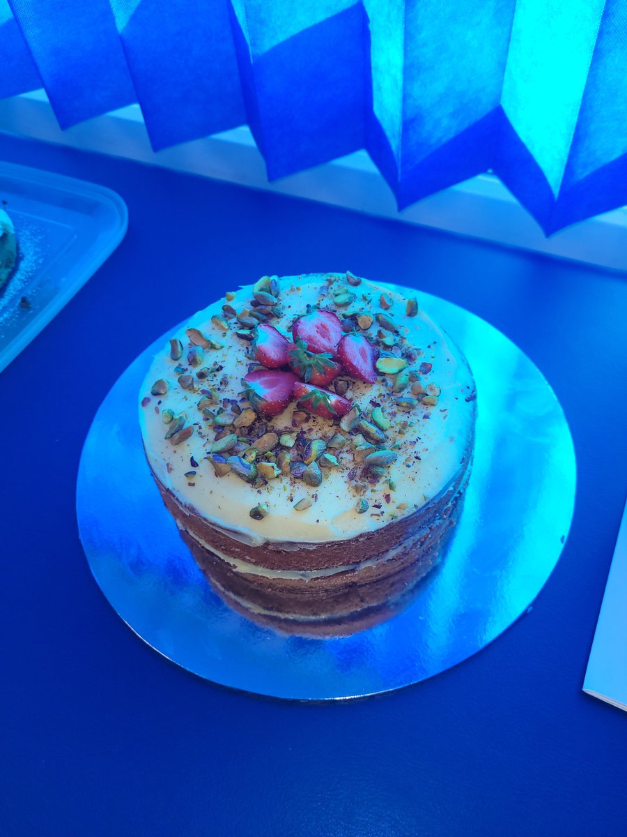 #wellbeingwednesday #cake 
Well done Charlotte our lovely Therapy Assistant on H3 who won today's cake competition with her white chocolate and pistachio creation!
<a href="/CharlotteGab123/">Charlotte Gabriel</a> <a href="/boltonnhsft/">Bolton NHS Foundation Trust</a>