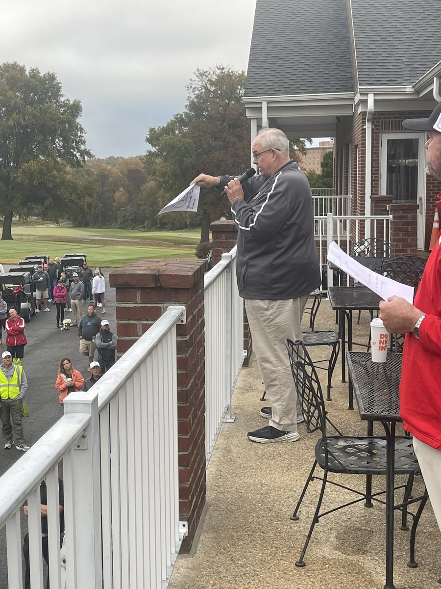 Phelps Prescott, MPSSAA Golf Tournament Director giving directions for the final round one last time as he retires after this year’s tournament. Thank you Mr. Prescott for your service to the state golf committee.