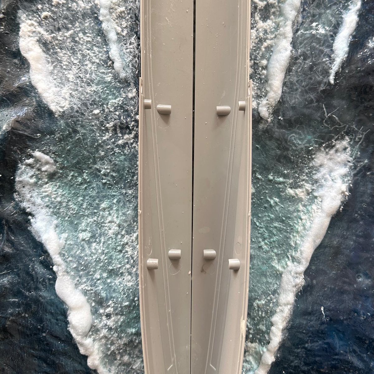 Modelling HMS Belfast during the arctic convoy : Sea base #modelling #models #diorama