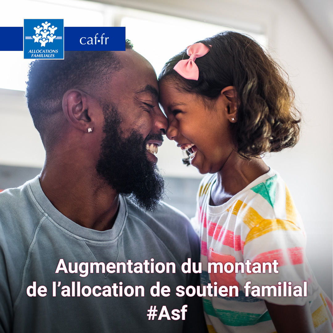 cnaf_actus's tweet photo. Au 1er novembre, le montant de l’allocation de soutien familial #ASF, qui permet de soutenir les familles monoparentales et les personnes qui s’occupent d’un enfant privé de ses parents, passe de 122,93 € à 184,41 €. 

👉Retrouvez toutes les modalités : https://t.co/30wEAS42kG https://t.co/OTcUUo0RBm