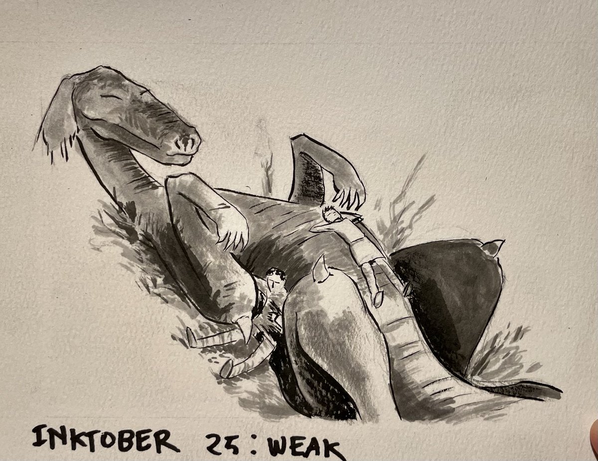 artbyhumans's tweet photo. Inktober 25: Weak
#inktober2022 #inktober #faetober #dragon #fantasyart #illustration https://t.co/RKanf5wOWg