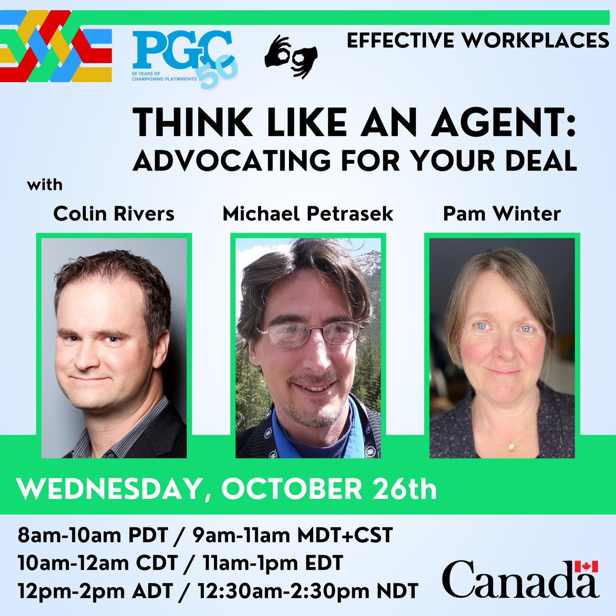 PGuildCanada's tweet photo. Join us TODAY at 11am EDT for “Think Like An Agent: Advocating For Your Deal.” You can access this event for FREE by registering for the Playwrights Resiliency Program here: https://t.co/SN0lEvUbLv
@CdnHeritage
#pgcresiliency #yearoftheplaywright #pgc50 #canadianstories https://t.co/eZhkLYc2kj