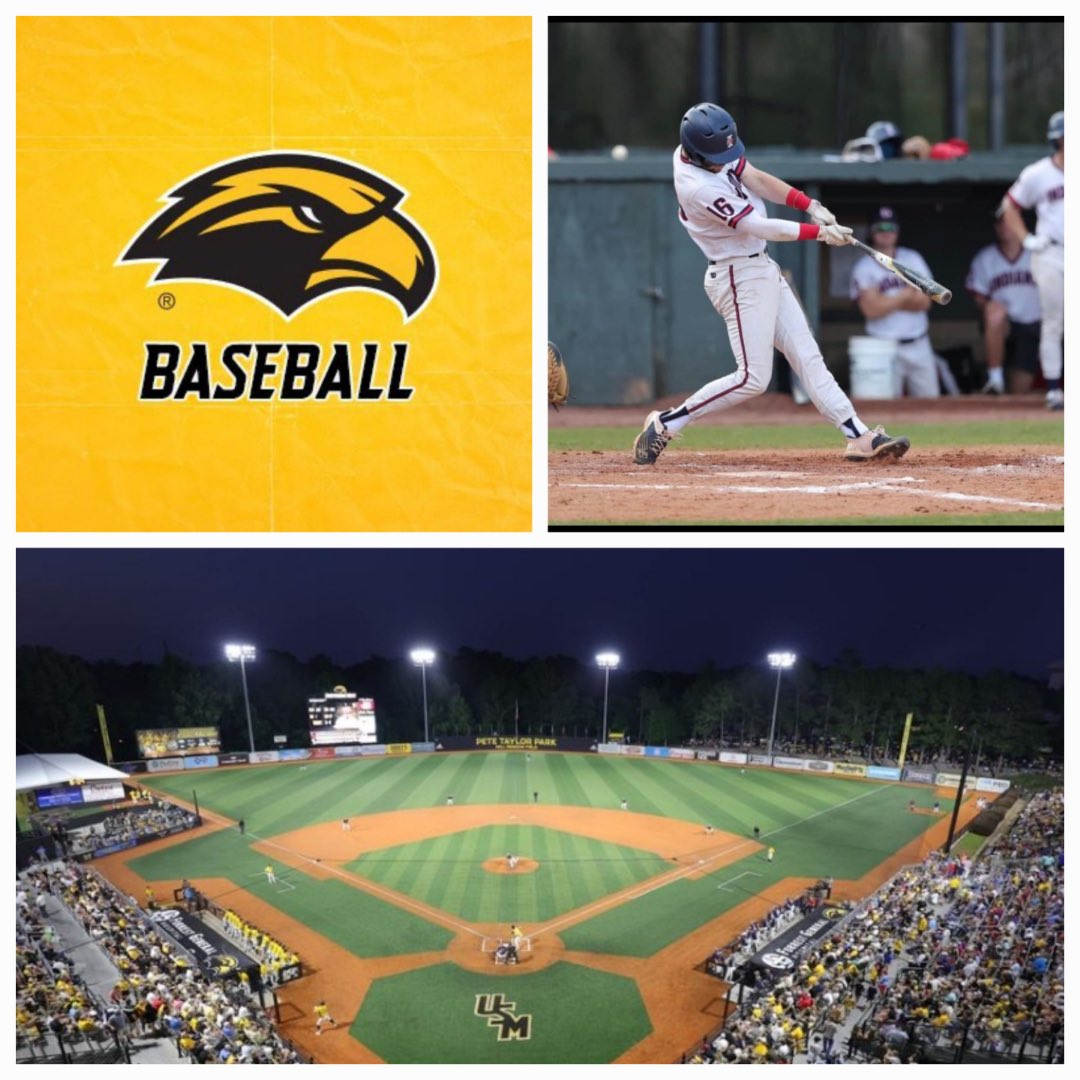 I am blessed to announce that I will be continuing my baseball career at the University of Southern Mississippi! I would like to thank my family, teammates, and coaches for the support over the years! <a href="/SouthernMissBSB/">Southern Miss Baseball</a> <a href="/TravisCreel1/">Travis Creel</a> <a href="/CoachRickColli1/">Coach Rick Collier</a> <a href="/LetsGoICC/">ICC Athletics</a> <a href="/EdEasley4/">Ed Easley</a>