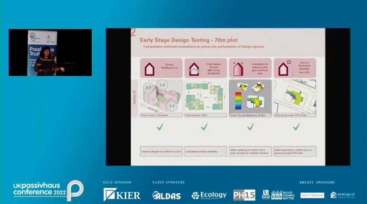 PassivhausTrust's tweet image. #Passivhaus largescale project inspiration at #UKPHC22 Conference.  Ashmi Thapar from @BellPhillipsArc outlines @LBofHounslow plans for up to 967 homes to #Passivhaus standard. Fascinating overview of design decision-making on the project. 

#CouncilsCan
bit.ly/PHThounslow