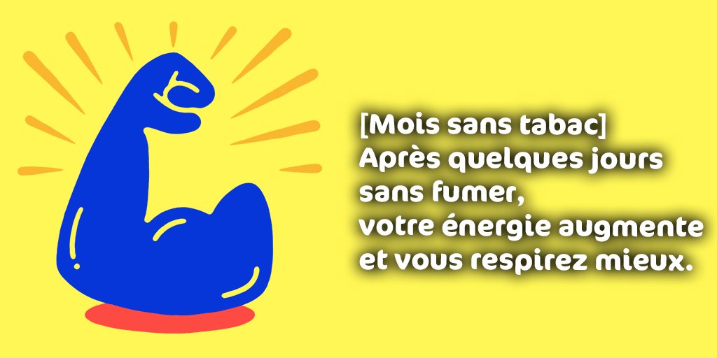 CmGist's tweet photo. [@Mois_sans_tabac] Vous avez participé au mois sans tabac ? Alors vous profitez déjà de nombreux bénéfices de votre arrêt, tel que le regain d'énergie. Vous le ressentez ? #MoisSansTabac https://t.co/XziUZy2e2K