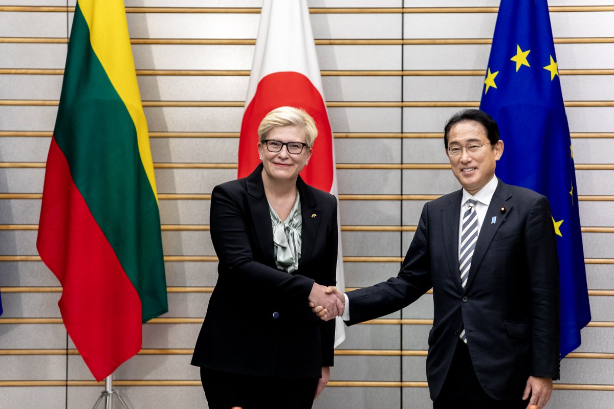 Today with Japan’s Prime Minister Fumio Kishida we announced 🇱🇹-🇯🇵 strategic partnership. As we face increased geopolitical challenges, it is important for the nations that share the same values to enhance their relations and deepen their cooperation.