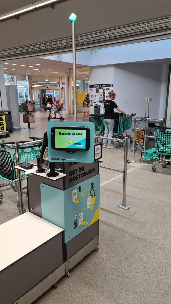 plenom's tweet photo. Hellooooooo, look at this beauty we found in a Krónan supermarket in Iceland😘. Self-scan machine with a kuando Busylight on top to signal whether the machine is available or not.
Simple and beautiful and just one more reason to go to Iceland😜
#selfscan #kuando #busylight https://t.co/7BW49oi4os