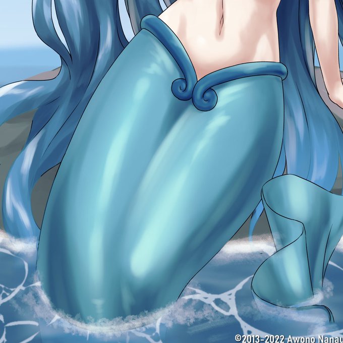 #人魚の尾ビレは自由に描いていいから皆も人魚描こう
最近ヒレまで描いてないけど 