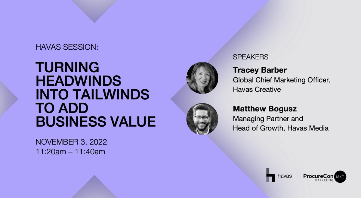 1 week to go! In our session, ‘Turning headwinds into tailwinds to add business value’ we’ll explore the leading role of #procurement in driving disruptive change into positive, innovative action at this year’s #ProcureConMarketing event in Palm Springs bit.ly/3T4IjhO