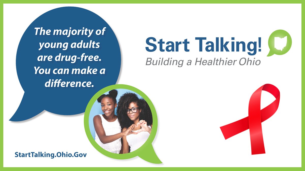 It's #RedRibbonWeek, a time when the nation encourages children of all ages to remain drug-free. Just talking with your kids about drugs can reduce the likelihood of them trying them. Learn more at starttalking.ohio.gov. <a href="/StartTalkingOH/">Start Talking!</a>