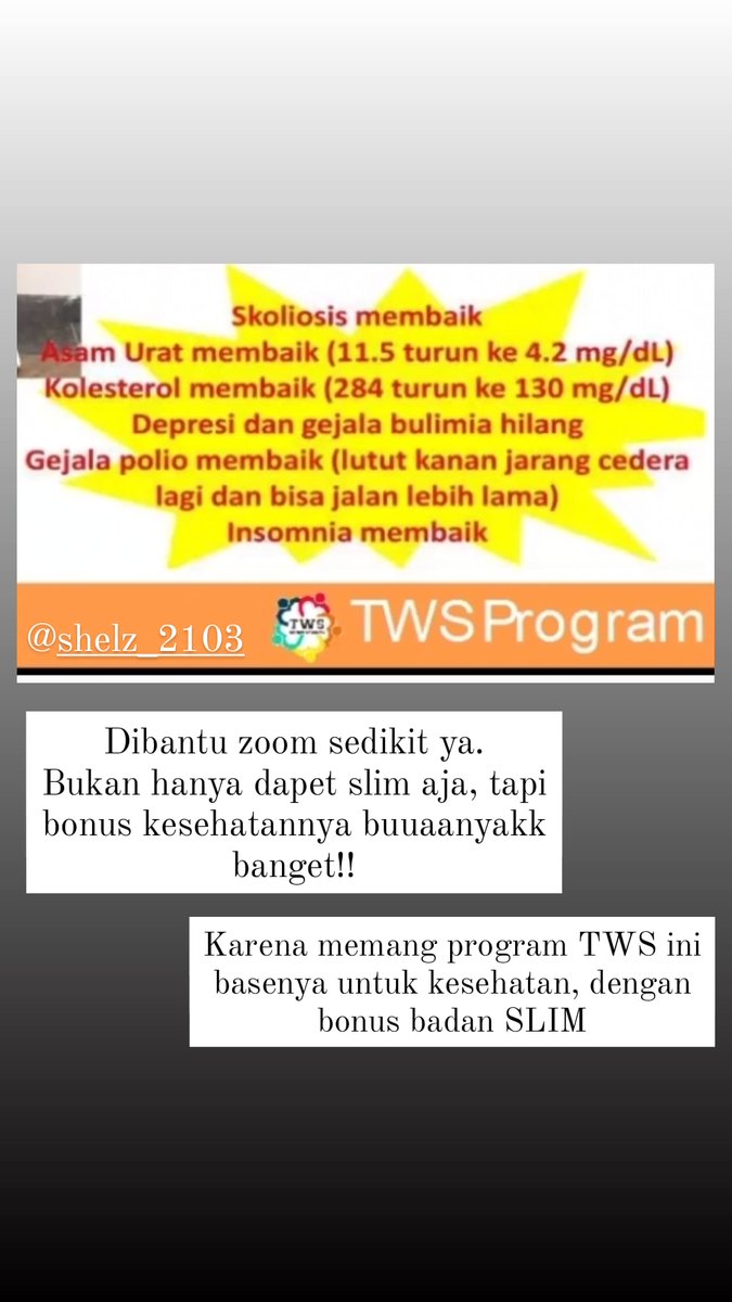 shelz_SB's tweet image. Selalu diingatkan, yang perlu dan butuh program bukan hanya perempuan, atau ibu" aja ya. Tapi banyak juga para lelaki yang sudah bertransformasi menjadi lebih sehat. Ga cuma itu, anak" ataupun orang tua juga bisa banget ikut programnya.
#programTWS #TWSprogram #diet #dietsehat