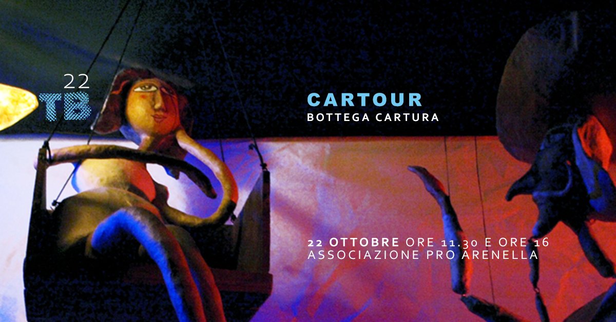 teatrobastardo's tweet photo. #TB22 @teatrobastardo 

22 ottobre ore 11.30 e ore 16 
Associazione Pro Arenella
CARTOUR
Bottega Cartura

* età consigliata: dai 4 anni
* ingresso libero fino a esaurimento posti

https://t.co/Pqxhx90Ys0 #bottegacartura #bambini #palermo https://t.co/ErvgRQ6zeD