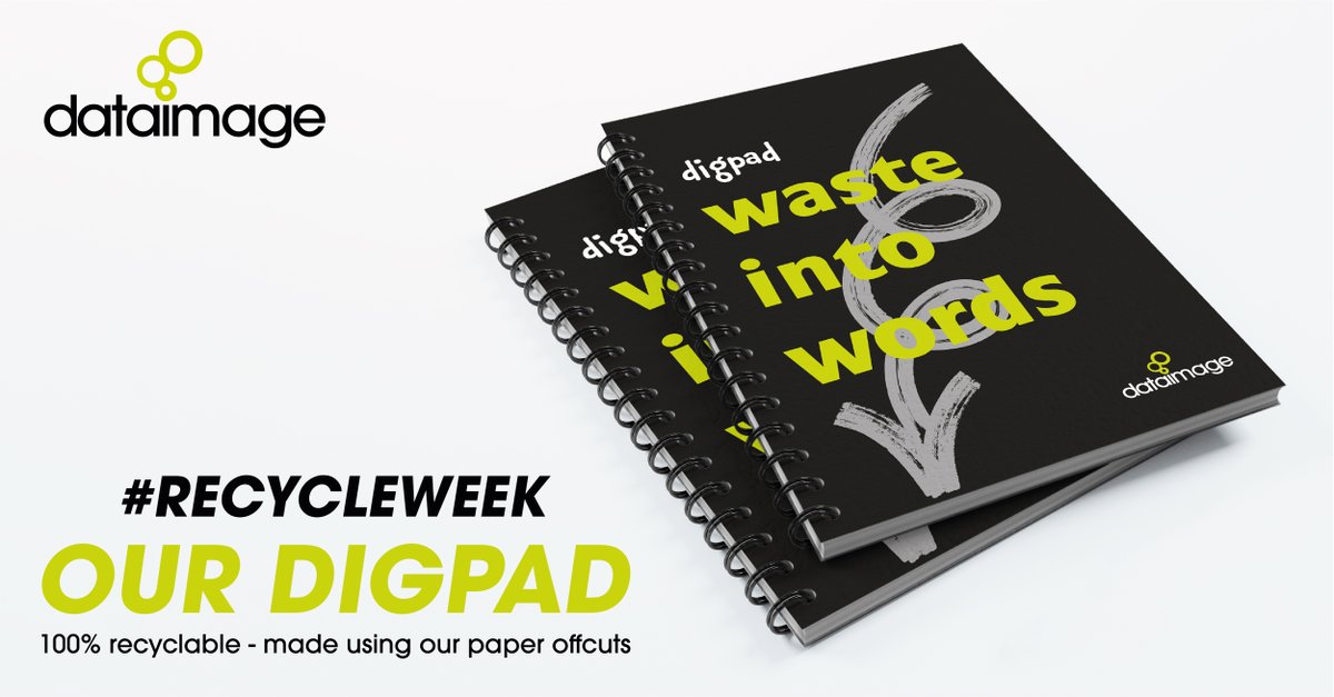 dataimagegroup's tweet photo. It's #RecycleWeek, we are sharing some tips for recycling ♻

Check out our DIG Pads, we take scrap off cuts of paper and turn them into note pads, we like to call it turning "Waste into Words" 💚
See other great #recycle activities visit👉  @Recycle Now
https://t.co/yxDxf5WmwN https://t.co/cg5JLlB9YT