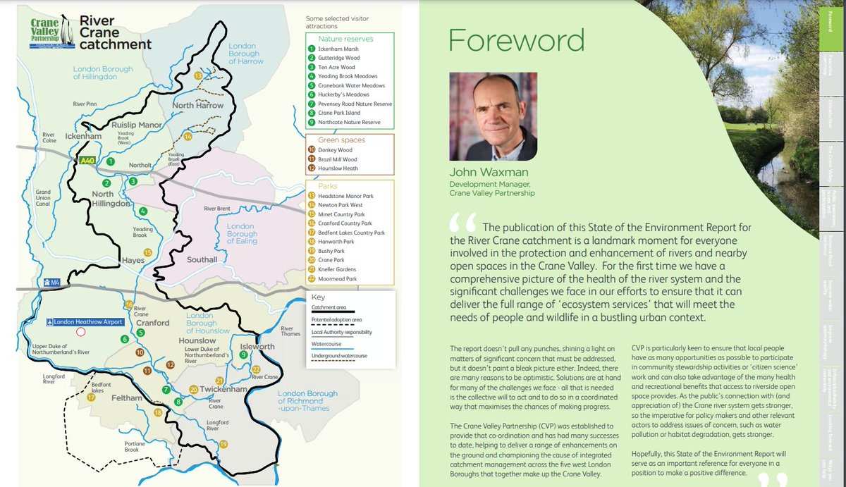 2) Follow the link 2 read the new publication: cranevalley.org.uk/wp-content/upl… This document reports on the State of the Crane Environment after 2yrs of the #SmarterWaterCatchment programme, as we work hard 2 deliver a change in holistic catchment management. 
@LetOutside @thameswater