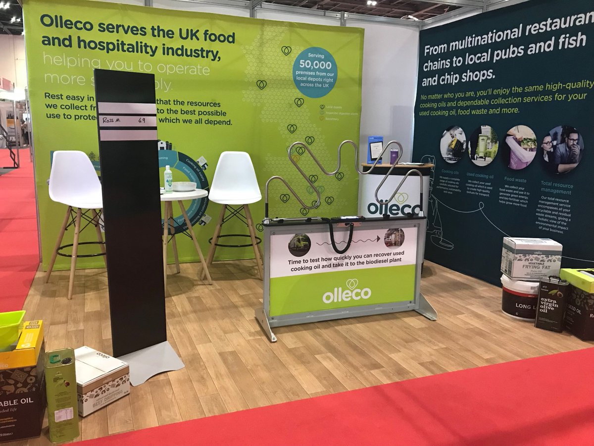 Olleco_UK's tweet photo. Coming to the Restaurant and Takeaway Innovation Expo at the ExCel, London? Come test how quickly you can recover used cooking oil and take it to the biodiesel plant for a chance to win a Kindle Paperwhite on our buzz wire game! Find us on stand S64 #Hospitality #RTIE22 https://t.co/az7RmvUB16