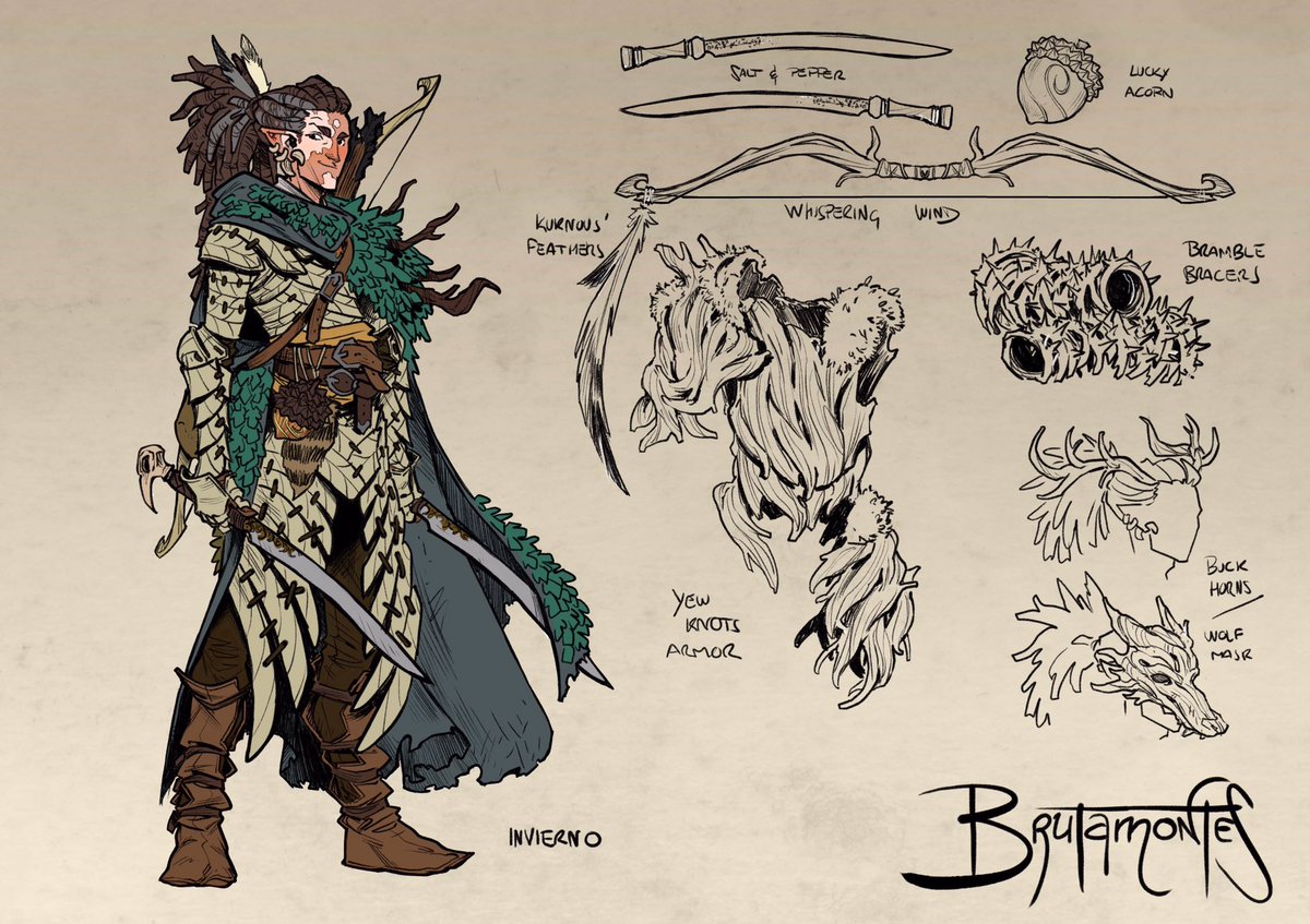 Anyway, here’s Darach, the bestest boy and one of the core characters, designed by yours truly!

#Kickstarter #kickstartercampaign #Minis #Warcrow #warcrowadventures #Elf #Concept #Sketch