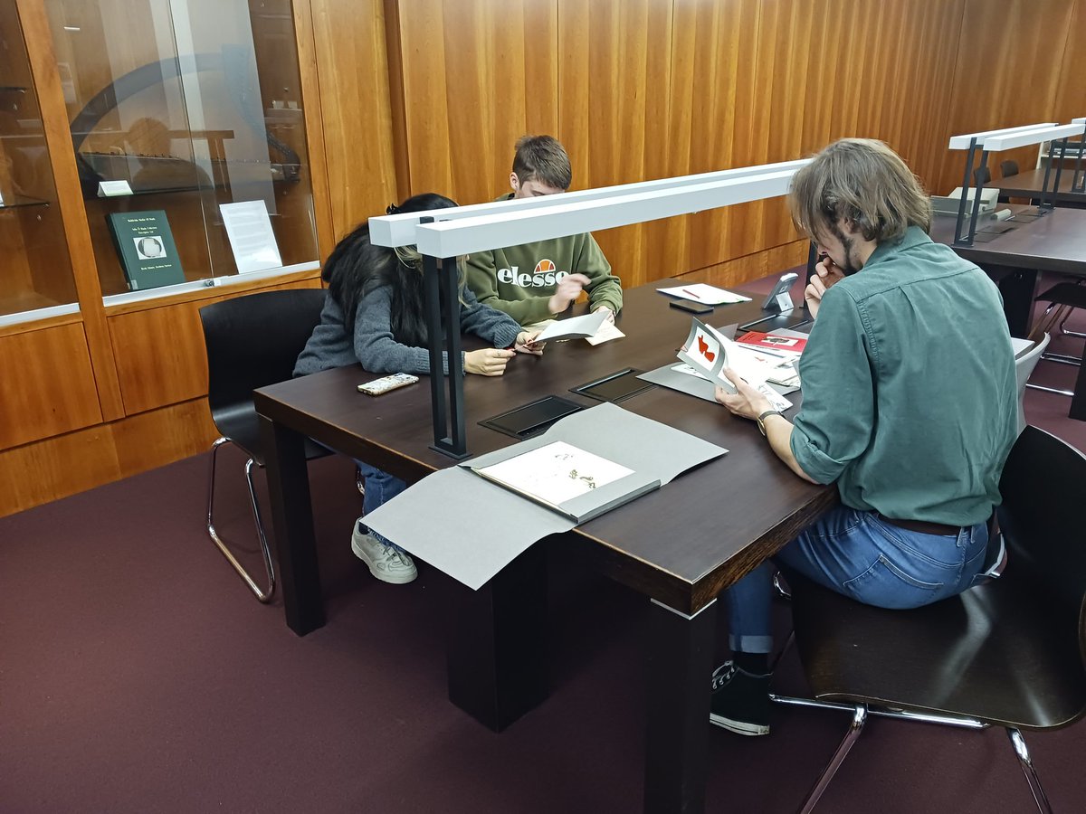 EnglishUCC's tweet photo. Students in our second-year Special Topics in Literature &amp; Culture course had a wonderful morning exploring the Attic Press archive in @UCCLibrary Archives &amp; Special Collections. https://t.co/lWFzkR5R6T