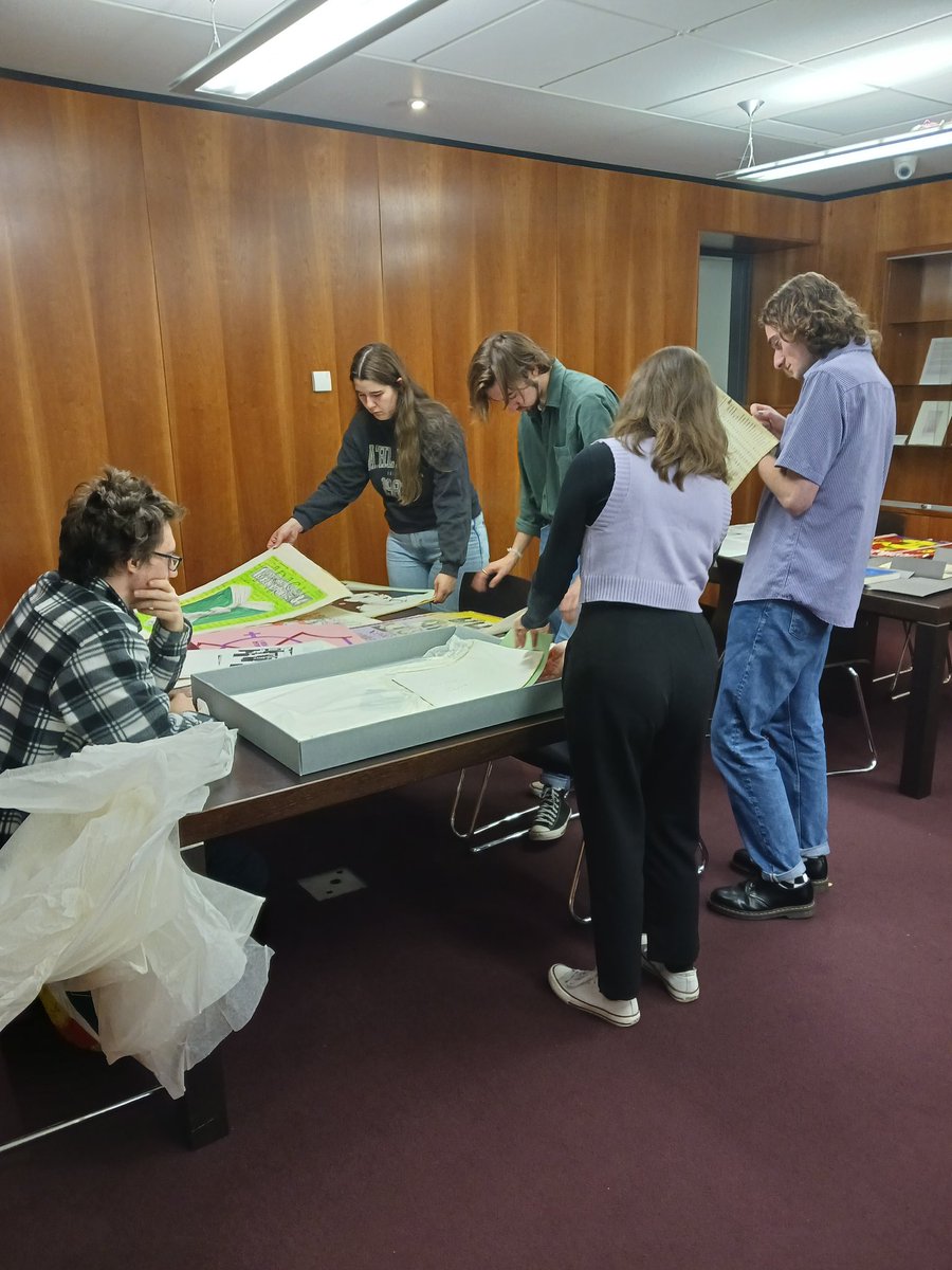 EnglishUCC's tweet photo. Students in our second-year Special Topics in Literature &amp; Culture course had a wonderful morning exploring the Attic Press archive in @UCCLibrary Archives &amp; Special Collections. https://t.co/lWFzkR5R6T