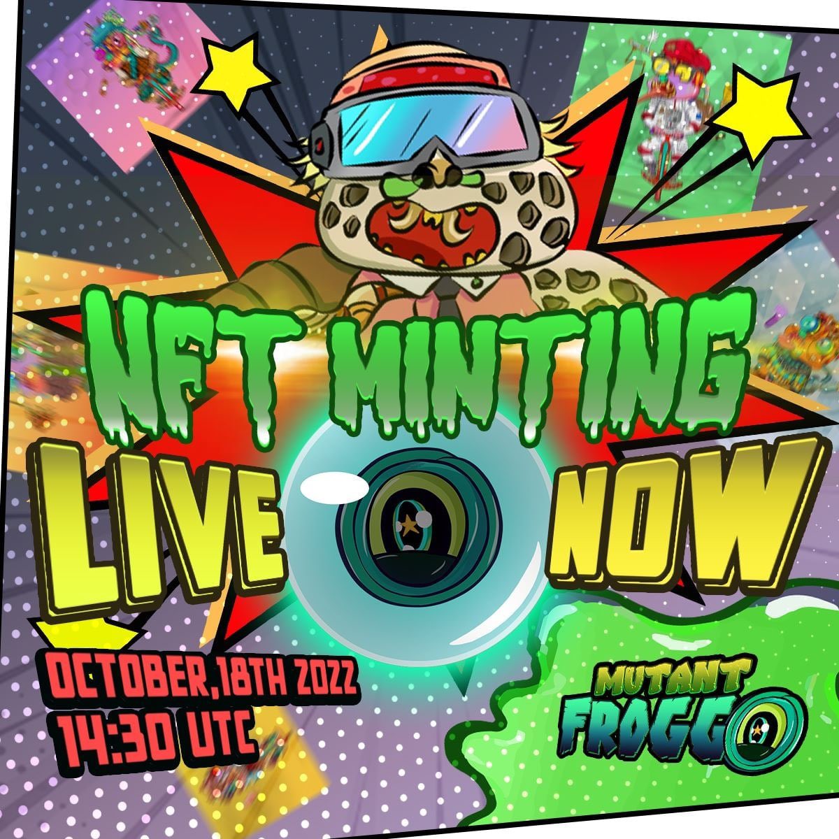 #MUTANTFROGGO 🐸Just Launched On
Pancakeswap

CA: 0x37cE6D9660aA14EF27aFeFe060f4044565397EA3

💰First project with Hold2Earn System 
📌Bitmart Listing - 02nd Nov 2022
📱Mutant Mobile App &amp; Comic Live!
✅CG, CMC, Binance NFT
💸Low tax 1%

SUPER HYPE LFG 🔥 @mutantfroggo