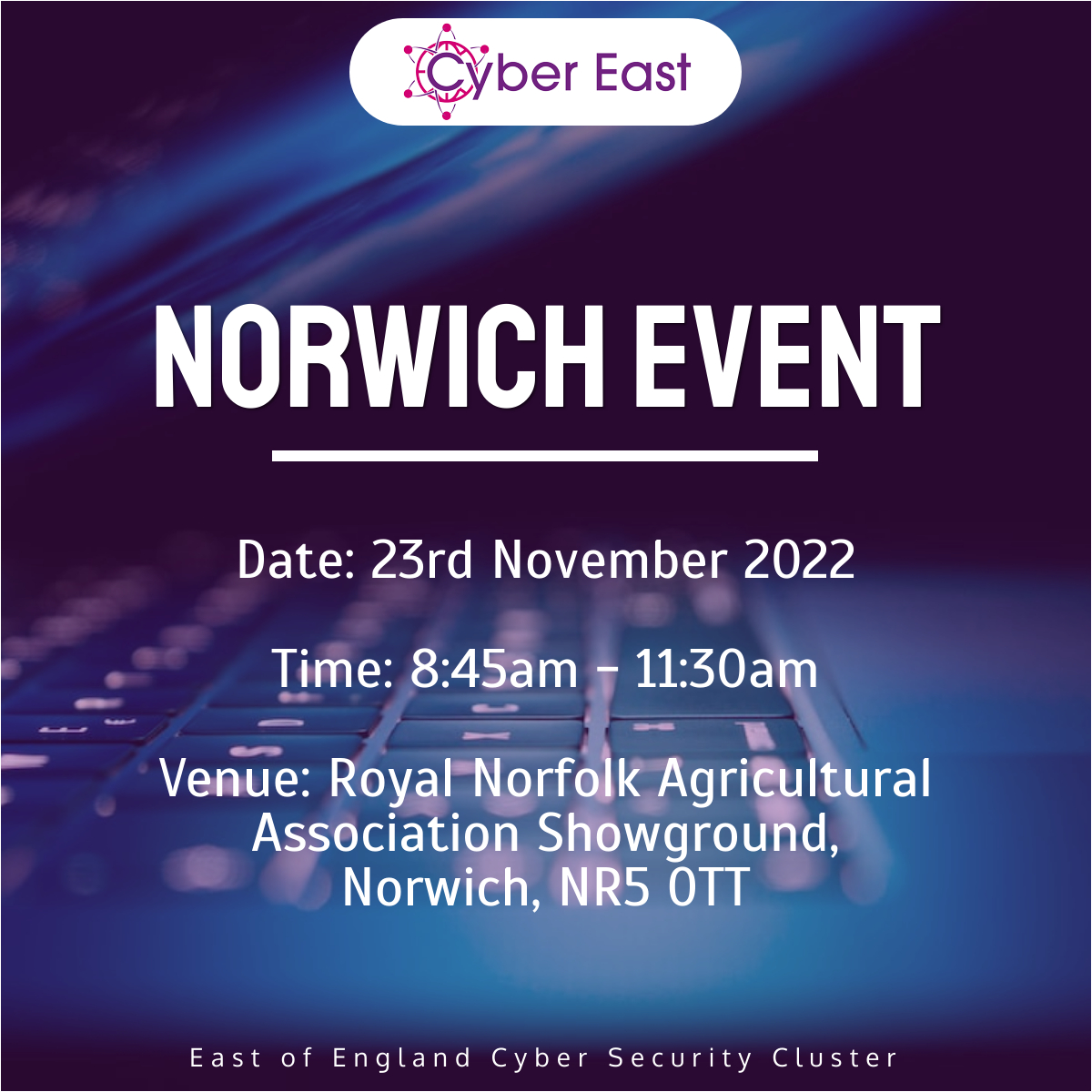 We'd like to invite you to join us at our Norwich autumn event. The theme is "collaboration" and we truly believe that we can achieve so much more when we collaborate with others and share ideas. Visit eventbrite.co.uk/e/autumn-cyber… to reserve your place.
#cybersecurity #event #norwich