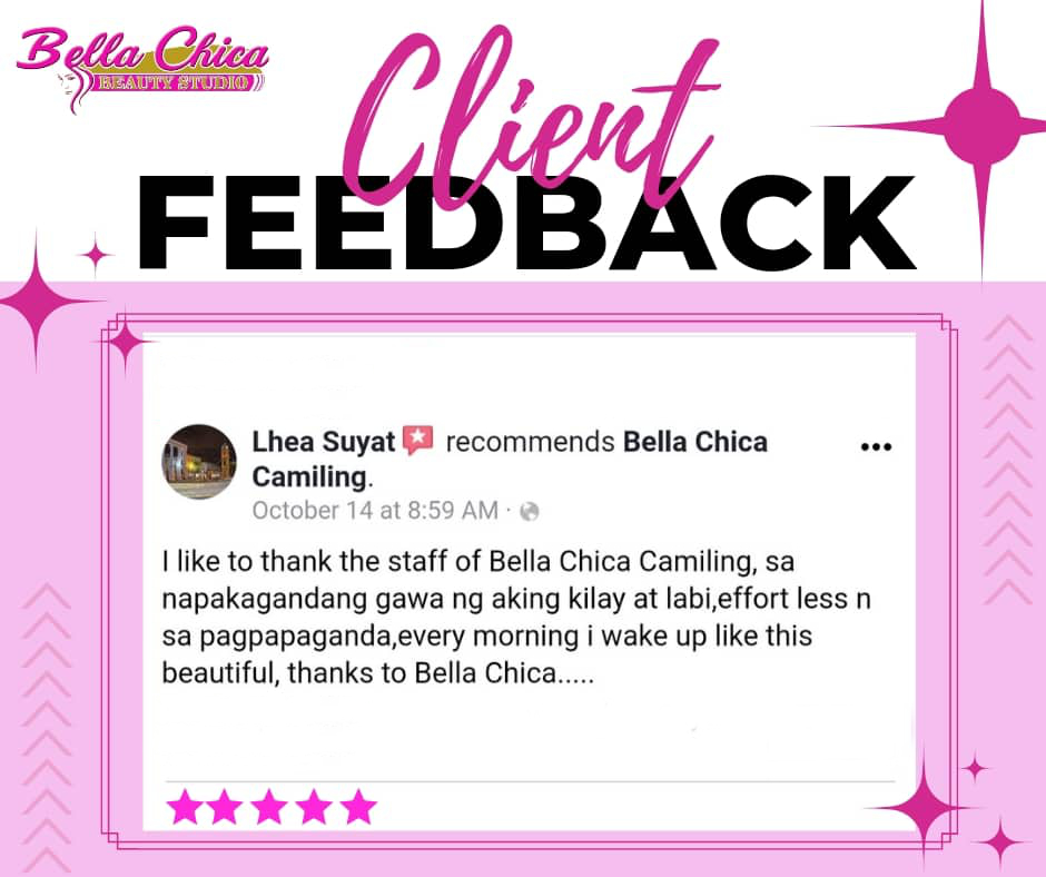 bccamiling's tweet photo. Thank you for your valuable feedback, Ma'am Lhea Suyat! It is our pleasure to serve you with quality service.

#bellachica #camiling #bellachicacamiling #microblading #lipmicropigmentation #bellachicabeautystudio https://t.co/rYgs6t9HeV