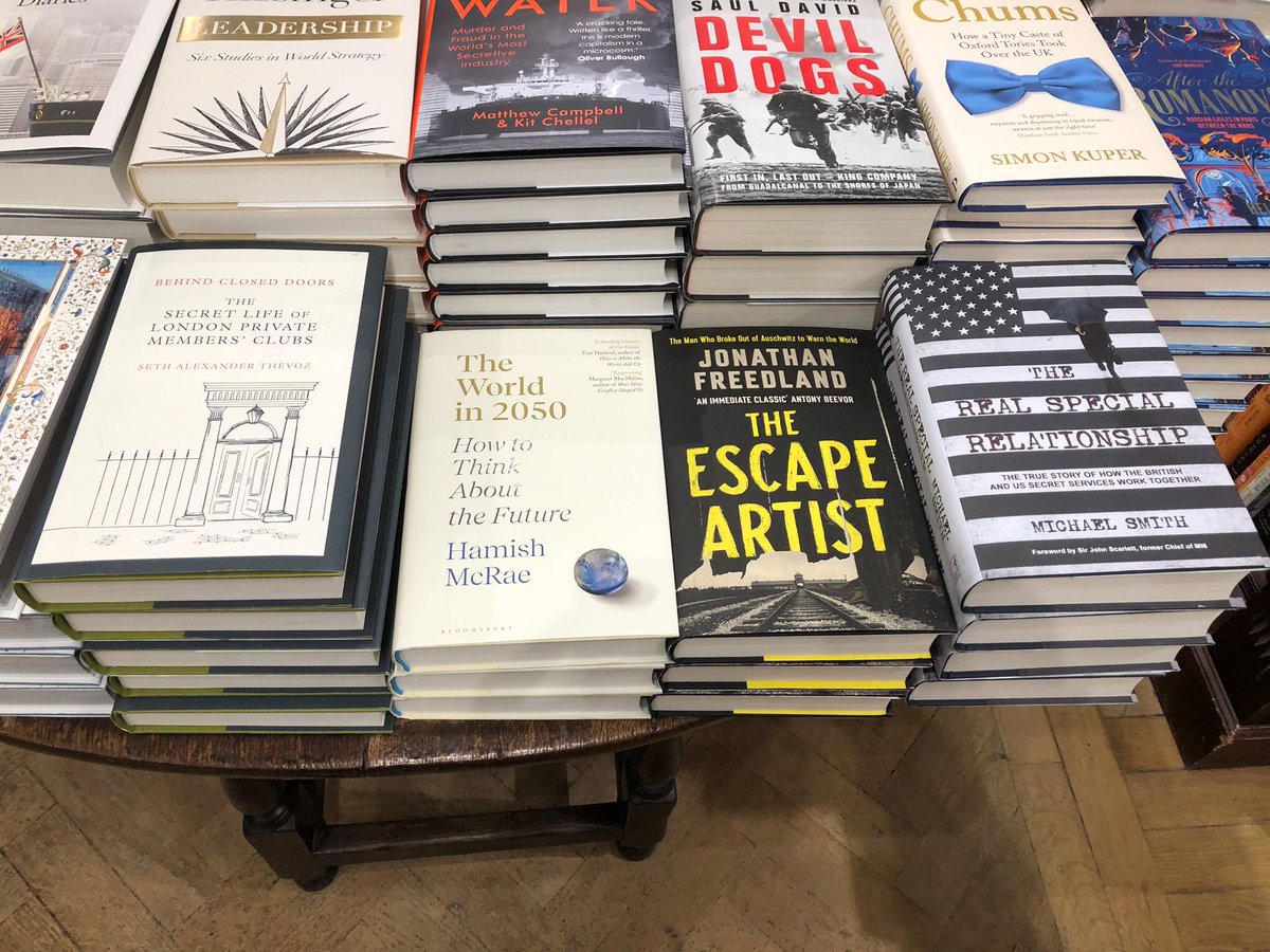 The Real Special Relationship taking pride of place on the front table at Daunts in Marylebone. Out there in front where it belongs!