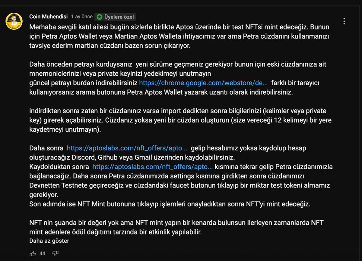 coinmuhendisi's tweet photo. CM Katıl Kazandırmaya devam ediyor🔥

Paylaştığımız #Aptos Zero NFT sayesinde katıl ailesi tam 1200$ #Airdrop kazandı🙂

Katıldan gelen tüm parayı yine katıl abonelerimize harcıyoruz. Sizde bu tarz fırsatları kaçırmamak için katıl abonesi olabilirsiniz;
👉 https://t.co/kTAGVmqFW4 https://t.co/awZw9vg27D