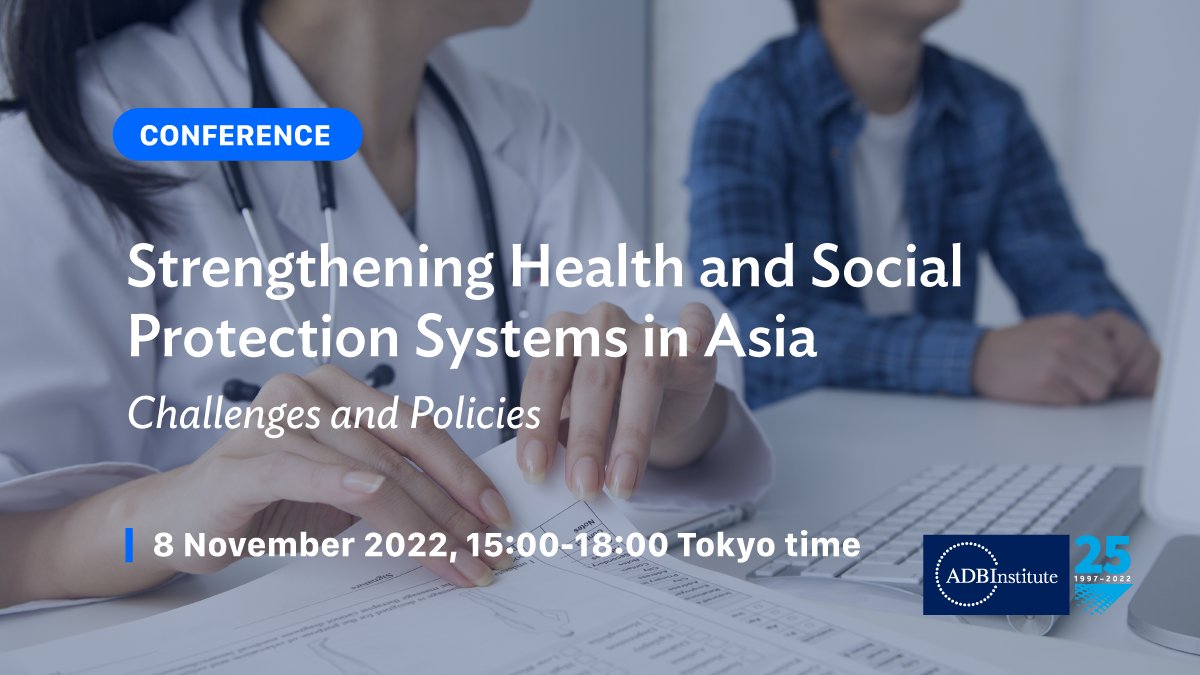 ADBInstitute's tweet photo. Cohosted by ADBI &amp; @ChulalongkornU, this virtual conference will explore policy strategies and designs to strengthen #Healthcare and #SocialProtection systems in the post-COVID-19 era.

Registration: https://t.co/YjcuWSmw00 https://t.co/L6PamOrp9L
