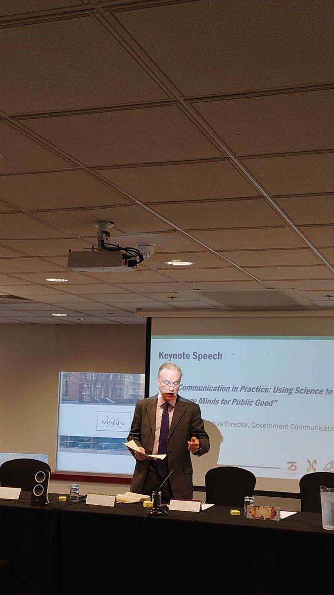 aseforg's tweet photo. How to use science to win hearts and change minds for public good? Keynote speaker Mr Alex AIKEN - ED Government Communications, Cabinet Office, UK Government - addresses this question by showcasing some #RiskCommunication practices during the @ASEF_PHN #ASEFRiskComm conference. https://t.co/StiDtIgF9B