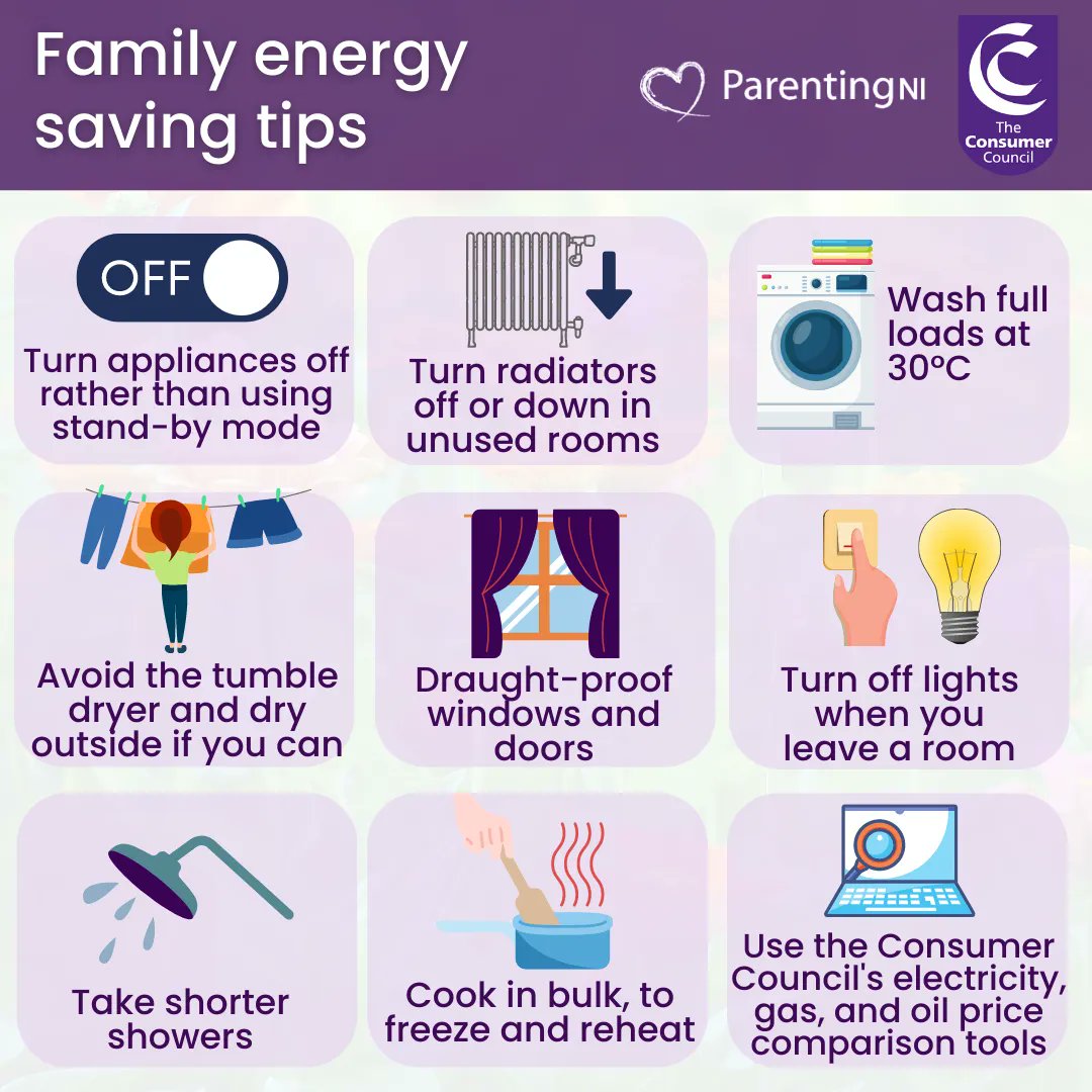 The cost of living crisis is placing increasing pressure on families. With the winter months approaching, there are some small steps we can take to make the energy we use go further. This post has been created in partnership with @ConsumerCouncil for #ParentingWeek.