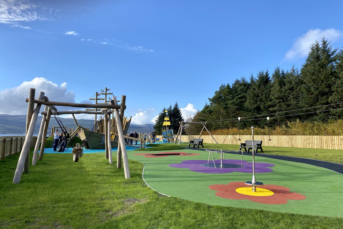 inverclyde's tweet photo. A new £200k playpark at Lunderston Bay is now open and is looking ship-shape ⛵️ https://t.co/uVgjUkvnrA #DiscoverInverclyde https://t.co/0KY1ZpB9rZ