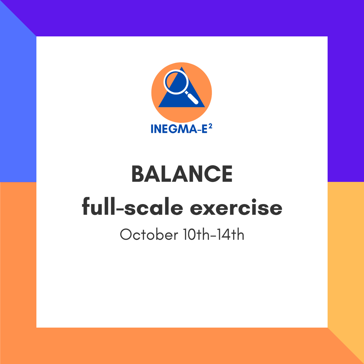 inegmae2's tweet photo. We took part in BALANCE FSX to conduct a workshop with evaluators. Interested in our findings? Read about the workshop results here: https://t.co/d2vIYuDmZg
#exerciseevaluation #EUproject #civilprotection #UCPKN #BALANCEFSX https://t.co/rWCh38O3ST