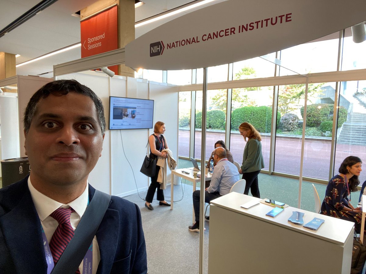 Gearing up for full day of discussions w/ colleagues & collaborators @theNCI @NCIGlobalHealth booth @uicc #WCC2022. #CancerResearch #globalhealth colleagues really are better in person (vs black boxes on a screen) & 🌍 excitement is palpable for reignited #cancermoonshot.