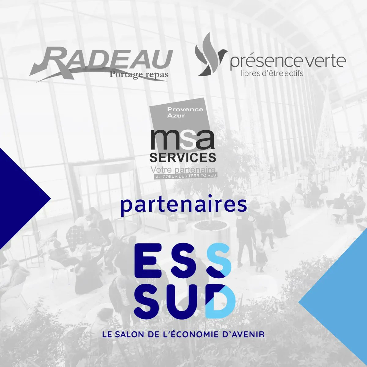 🔵 POINT PARTENAIRES #ess
<a href="/MSAServicesPA/">MSA Services Provence Azur</a>, Radeau et Présence verte nous rejoignent en tant que partenaires !
"De par notre large panier de services à la personne et le développement de nos projets sociaux, nous sommes partie prenante de l’E.S.S depuis de nombreuses années."
