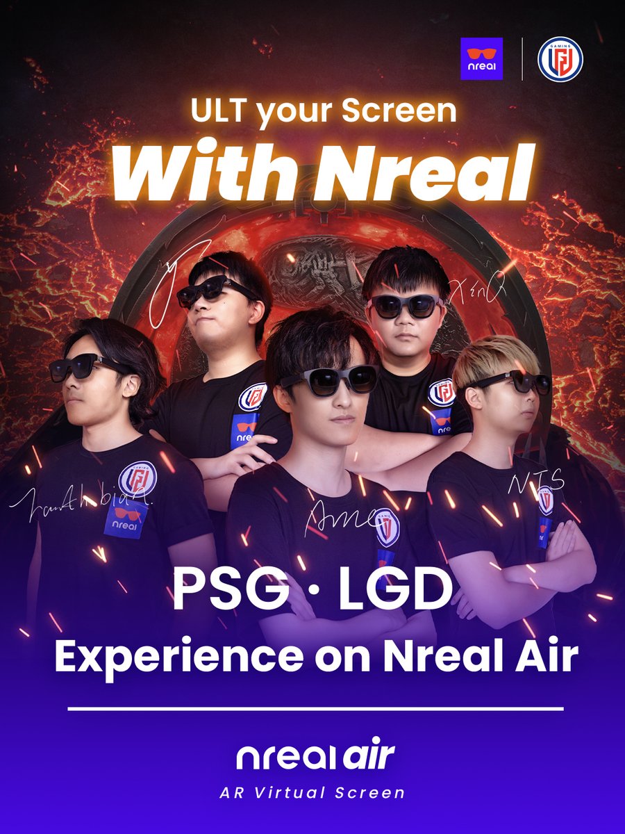 ULT your Screen with Nreal Air😎👾🎮 Dive into the match with a 130' screen and watch @PSGLGD_ secure the win #DOTA2 #PSGLGD #RiyadhMasters #TI11 #NrealAir #SeeDifferent