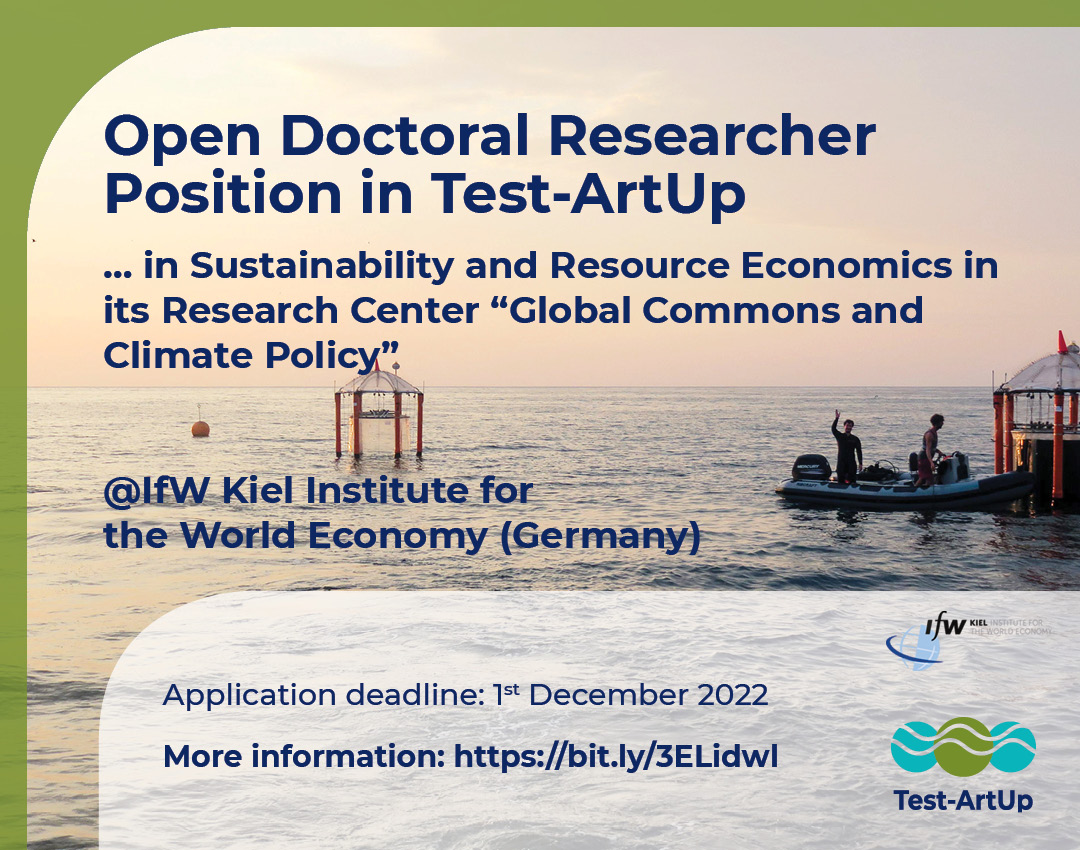 CDRmare's tweet photo. One of the #CDRmare research consortia, #TestArtUp, is seeking a doctoral researcher @kielinstitute. Interested? Apply now👉🏽https://t.co/WsVPMxOsjr https://t.co/UyyyryWCXZ