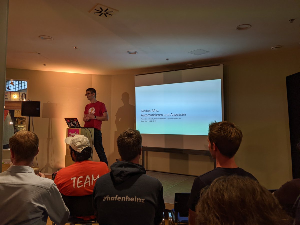 Lukas Pradel (@lukaspradel) on Twitter photo Erster #BaselOne22 Talk von <a href="/ahus1de/">Alexander Schwartz</a>. Eine kurzweilige Einführung in #GitHub actions, pages und was man damit alles anstellen kann. Erster #BaselOne22 Talk von <a href="/ahus1de/">Alexander Schwartz</a>. Eine kurzweilige Einführung in #GitHub actions, pages und was man damit alles anstellen kann.