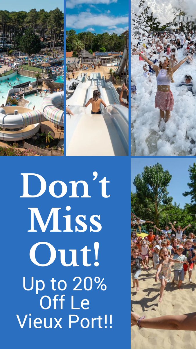 CampingEurope's tweet photo. Don't Miss Out! Up to 20% Off Camping Le Vieux Port, an incredible campsite in the South West of France. Hurry, limited time deal: https://t.co/bgpOELwuvV
https://t.co/Uj5LlZQvnu
https://t.co/WeMq3QOG43 https://t.co/BuSztd5FwQ
