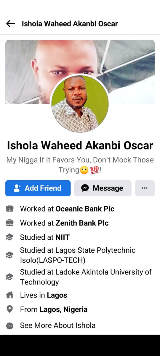 Bet_Companion's tweet image. Contact EFCC, this is the screenshot of the Facebook page of one the account that received the money... Coincidentally, Waheed works at Zenith Bank...
