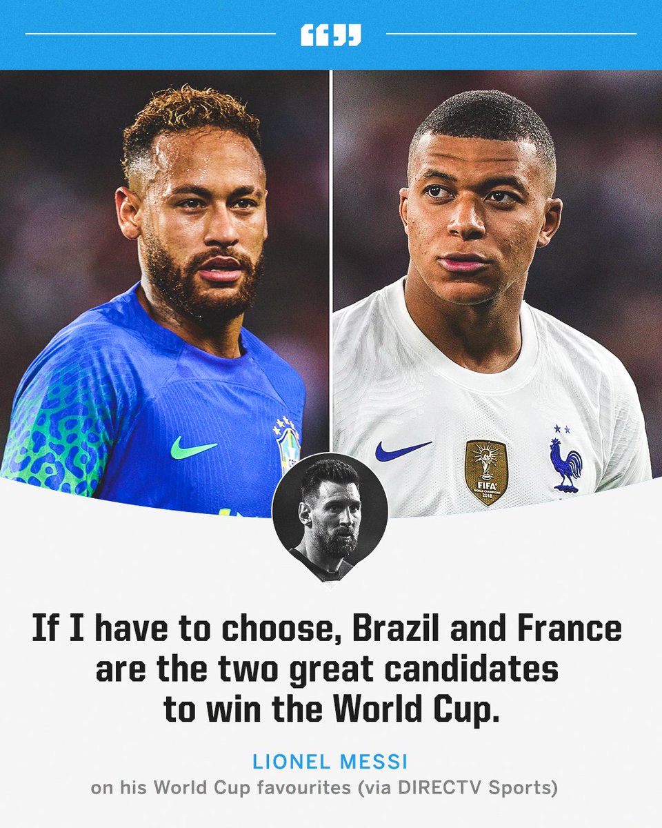 ESPNFC's tweet photo. Messi picks his World Cup favourites 👀 https://t.co/gUCOBjwf8x