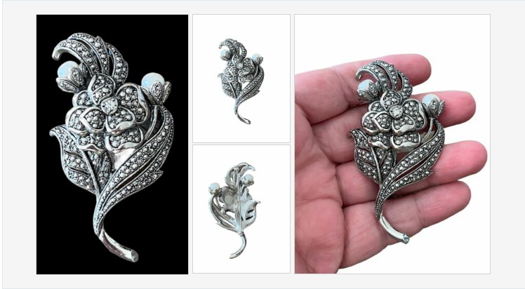 thegraydoor's tweet photo. Vintage Signed Kenneth Jay Lane KJL for Avon Marcasite Pearl Flower Brooch Pin | eBay #vintagejewelry #jewelry #estatejewelry #vintagecostumejewelry #costumejewelry #brooch #pin #kennethjaylane #kjl #vintagepin #signedpin #flowerpin https://t.co/dpyHQn0ElU https://t.co/63pfCWlelr
