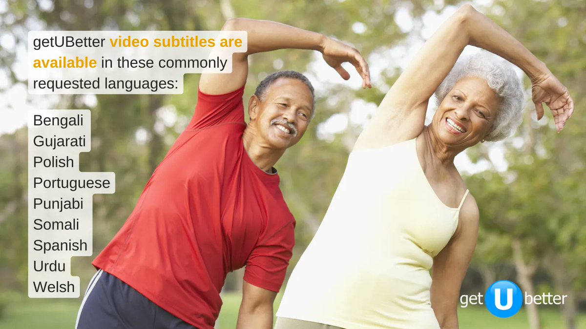 getubetter's tweet photo. We're working hard to make our content accessible to as many people as possible.

We now have subtitles for the full suite of videos in 9 commonly requested languages and are developing text to narration options for those with limited reading capacity.
#MSKequality #bestMSKhealth https://t.co/zeOht6lCnE