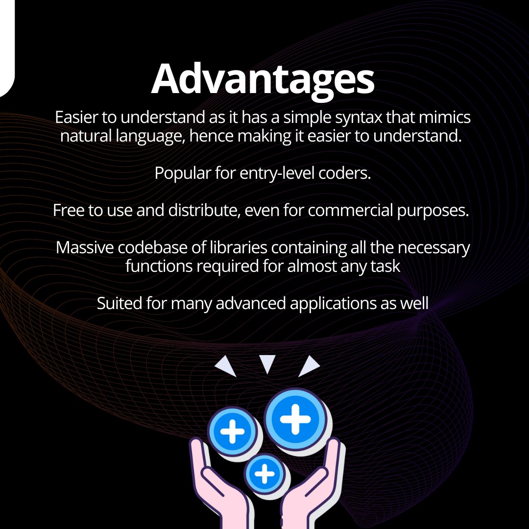 TechstackD_'s tweet image. Ready to branch out in the world of programming languages? Introducing Python!
Follow Techstack Digital to get more insight into the world of technology.
#python #programming #programminglanguage #techstackdigital #software #softwaredeveloper #website #websitedesigning #uiux