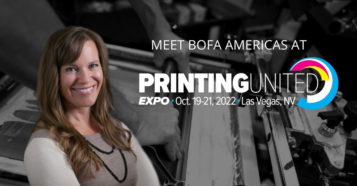 Dawn Hartung will be floor walking today at @PRINTINGUnited.

Let us know if you would like to meet... bofainternational.com/us/contact/

#printingunited #printingunitedexpo #printing #printingunited2022