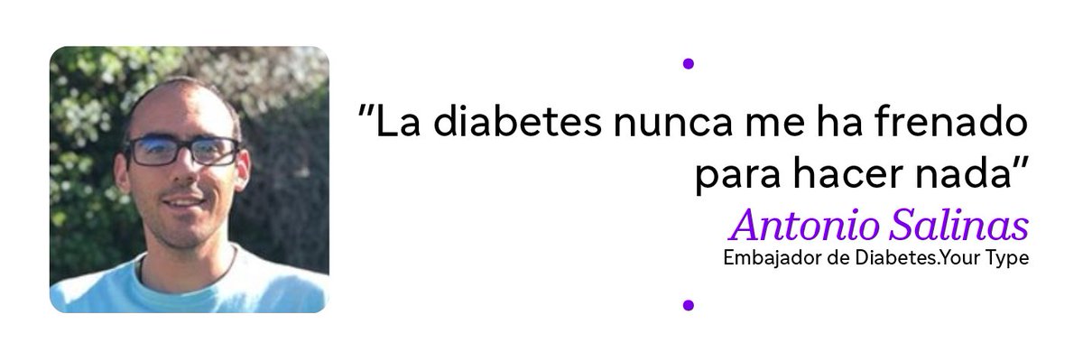 🗨️'No hagáis que la #diabetes sea una piedra en el camino, sino que sea un estímulo para seguir avanzando'. Es el consejo de Antonio, embajador de #DiabetesYourType. 🙋‍♂️Conócelo en bit.ly/3oLjJWN ¡Con @FEDE_Diabetes! #SanofiEsDiabetes