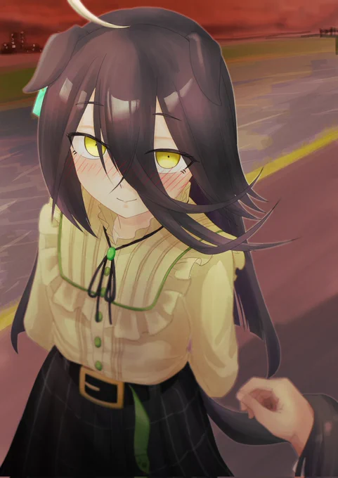 #ウマ娘  #マンハッタンカフェ尻尾ハグって人相手だとどこにするんだろう。手かな。 