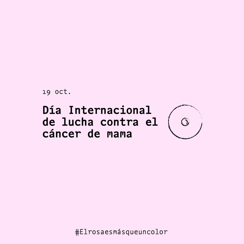 CMU_Mendel's tweet photo. #Elrosamasqueuncolor 

Este es el lema que encabeza la campaña de este 19 de oct, Día Internacional de la lucha contra el #CancerDeMama, promovida por la AECC. https://t.co/eJDqQf7Kll