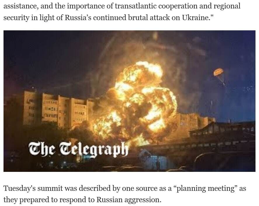 The Telegraph writes about Russia's 'brutal attack' in Ukraine and accompanies the photographic material from Yeysk after the crash with the Su-34..🤦‍♂️