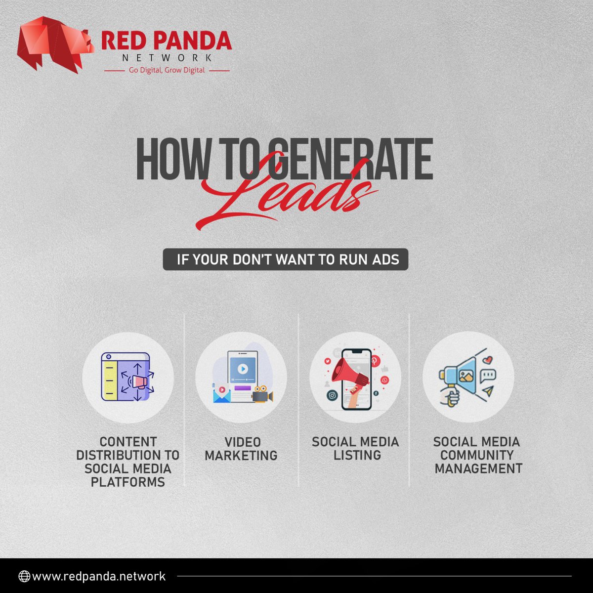 redpandaservice's tweet image. Following are some good alternate Lead Generation process for your business except of running ads.

DM us to inquire now.
redpanda.network
#mobileapplicationdevelopment  #softwaredeveloper  #softwaredeveloper  #appdevelopment